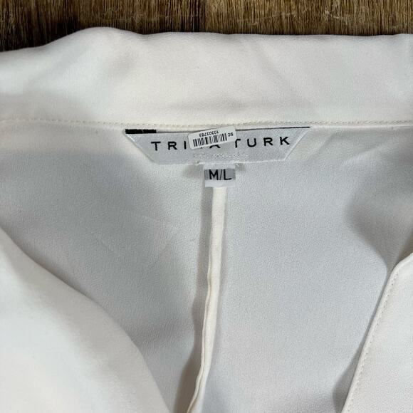 Trina Turk Shore Top Cream Flowy Oversized Top - Picture 3 of 4